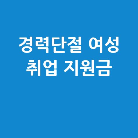 경력단절 여성 취업 지원금 활용법