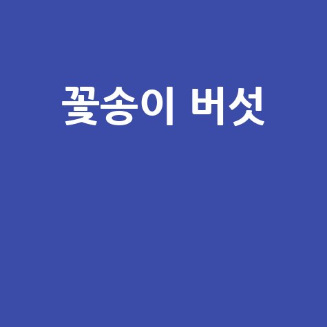 꽃송이 버섯의 매력과 효능