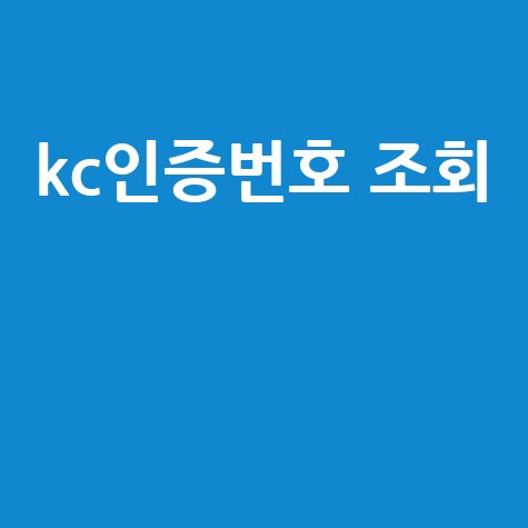 KC인증번호 조회, 이제 헤매지 마세요!