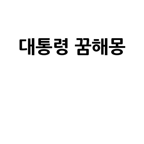 현직 대통령 꿈해몽 길몽 흉몽 완벽 정리