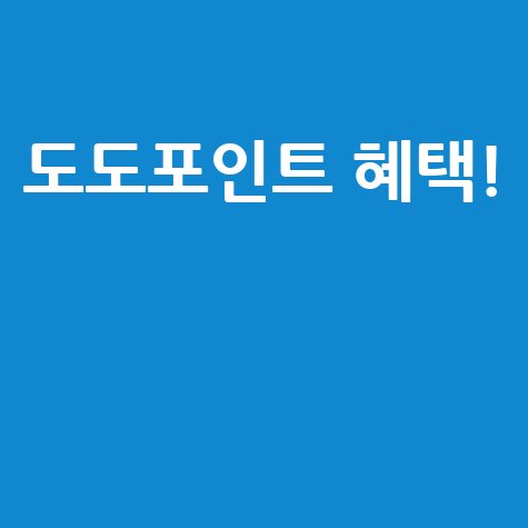 도도포인트로 쇼핑할 때 적립과 할인 혜택!