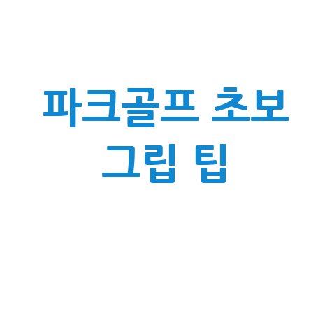 파크골프 그립 잡는 법과 팁, 초보자 필수