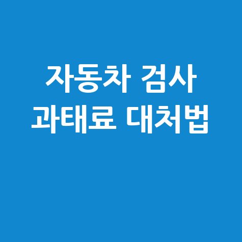 자동차 종합검사 과태료: 중요 정보와 대처 방법 총정리