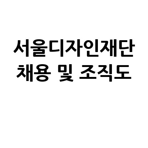 서울디자인재단 홈페이지 조직도 및 채용 정보 안내