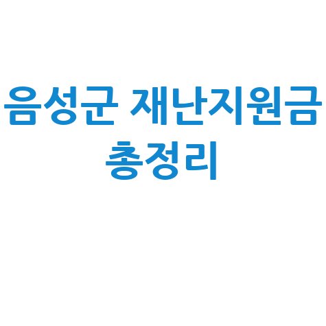 음성군 재난지원금 지급대상 금액 및 신청방법 완벽 정리